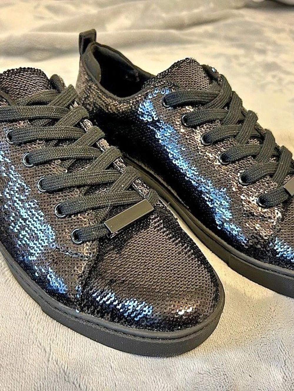 ALDO Black Sequin Sneakers US 8.5